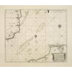 A new gradually encreasnig compass-map of the commingin of the Channel, or the Heads..