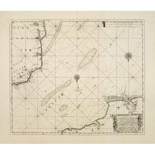Old map image download for A new gradually encreasnig compass-map of the commingin of the Channel, or the Heads..