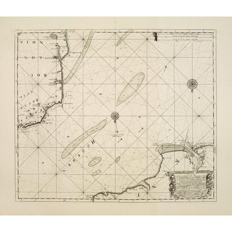 A new gradually encreasnig compass-map of the commingin of the Channel, or the Heads..