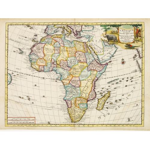 Old map image download for L'Afrique.