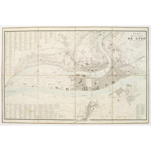 Old map image download for Plan de la Ville de Lyon, et ses environs, réduit d'apres les meilleurs levés, corrigé, augmenté et gravé d'après des plans particuliers et des reconoissances faites sur les lieux.