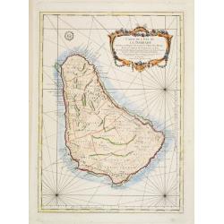 Carte de L'Isle de la Barbade Dressee au depost des cartes et plans de la marine..