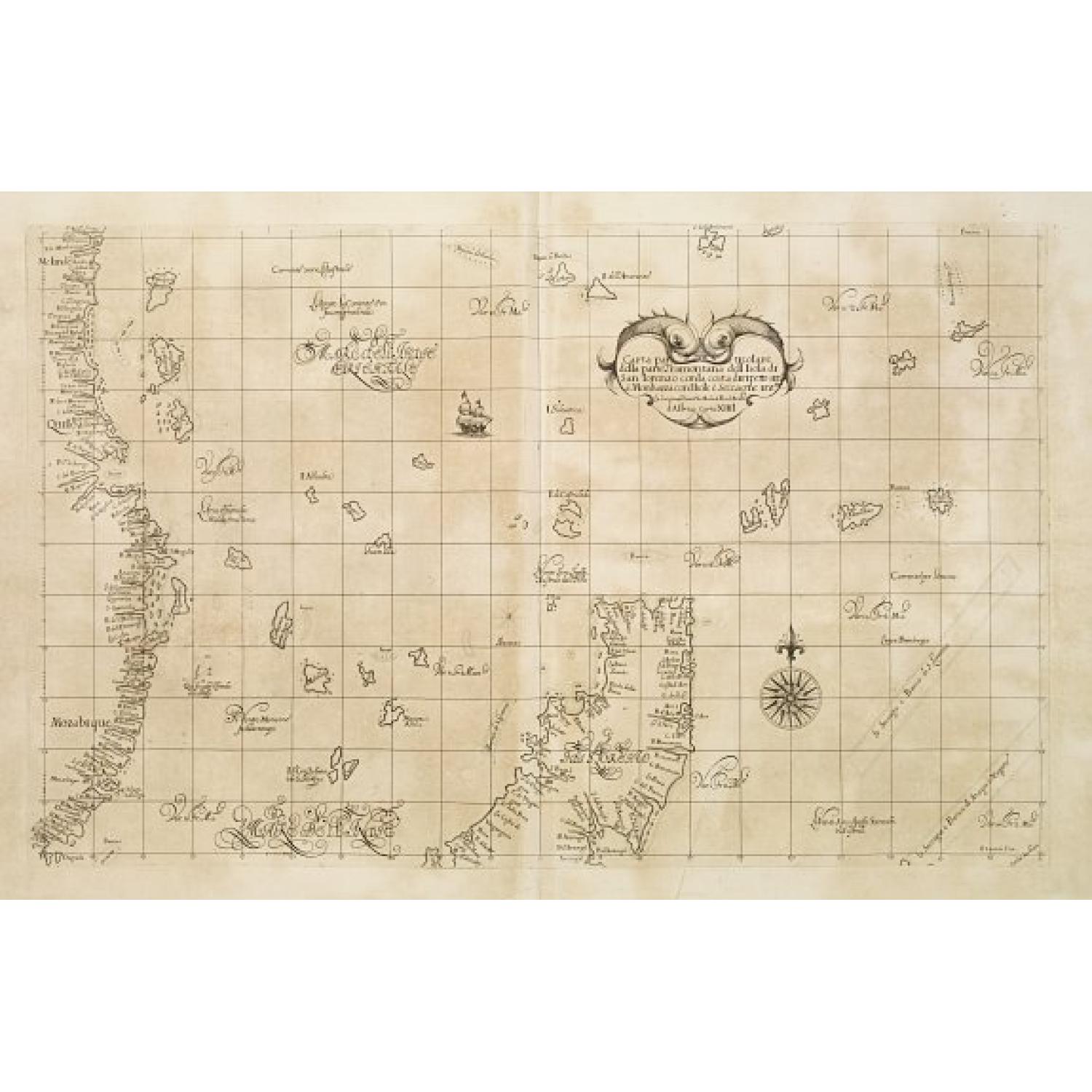 Carta Particolare della parte Tramontana dell Isola di San Lorenzo con la costa diripetto sino à Monbazza con l'Isole è Seccagne int.. Carta XIII I.