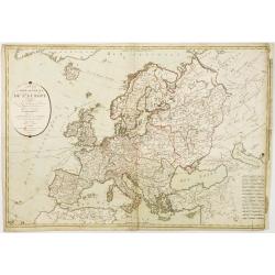 Carte générale de Europe, ou L'on voit le départ et le retour du Captaine Cook, dans ses différens Voyages.