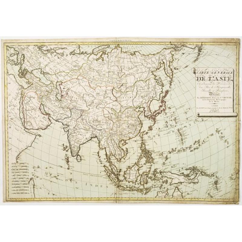 Carte générale de Asie, ou se trouvent le Découvertes des Isles, de Bougainville, surville et Dampierre..