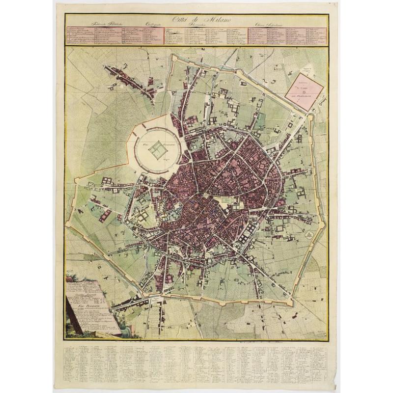 Pianta della citta di Milano.