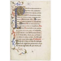 Leaf on vellum from a Missal.