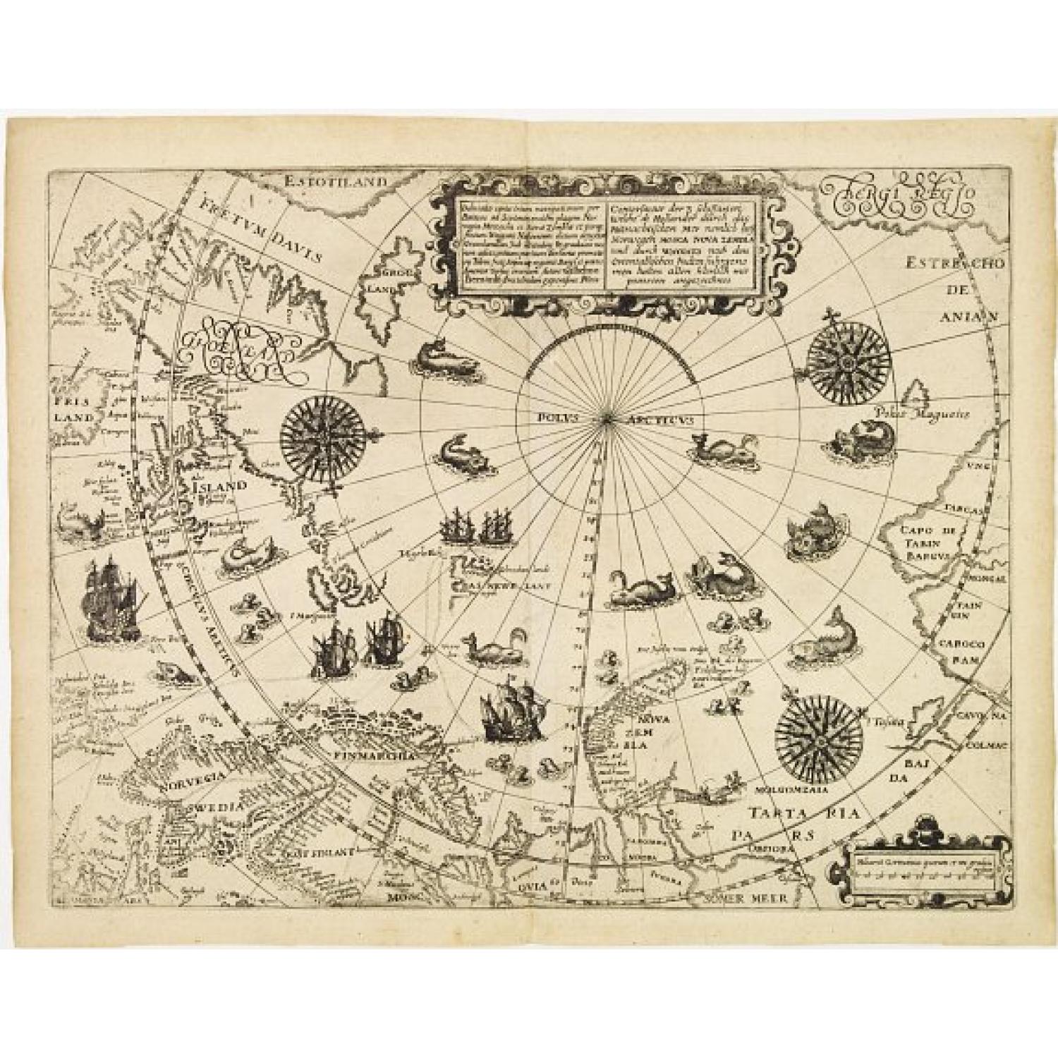 Deliniatio cartae trium navigationum per Batavos..