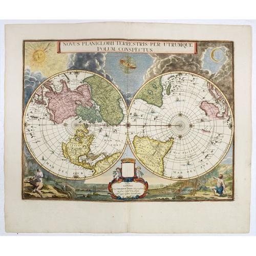 Old map image download for Nova Orbis Tabula in Lucem edita A.F.de Wit.