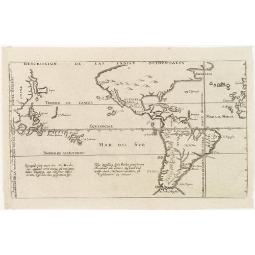 Old map image download for Descripcion de las Indias Ocidentalis.