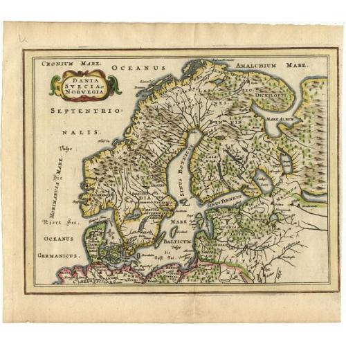 Old map image download for Dania Svecia et Norvegia.