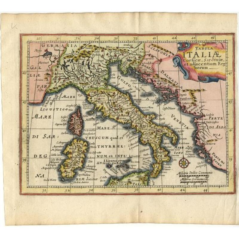 Tabula Italiae Corsicae, Sardiniae, et adjacentium Regnorum.