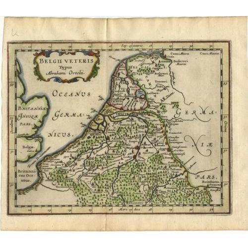 Old map image download for Belgii Veteris Typus Abrahami Ortelii.