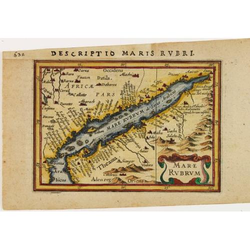 Rare, antique map of Mare Rubrum.