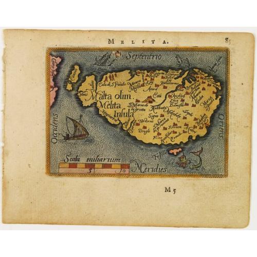Old map image download for Malta olim Melita Insula.