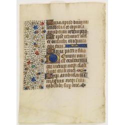 Leaf on vellum from a manuscript Book of Hours, use of Rome.