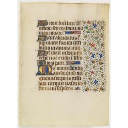 Leaf on vellum from a manuscript Book of Hours, use of Rome.