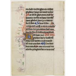 A wonderful vellum leaf from a Dutch Book of Hours.