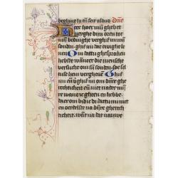 A wonderful vellum leaf from a Dutch Book of Hours.