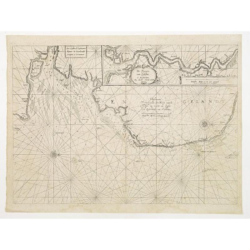 Pascaerte Vertoonende de Mont Vande Teemse en Voort de Custe van Engelandt tot Crammer.