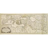 Old, Antique map image download for Carte Des Quatre Grandes Monarchies, des Assirieens, des Perse, des Grecs, et des Romains.. Celle Flavius Joseph .