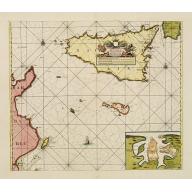 Old map image download for Nieuwe Paskaart van de Zeekusten van 't Eylandt Sicilia..