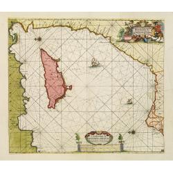 Paskaart van 't Oosterste deel vande Middellantsche Zee Vervattende de Zee-kusten van Caramania Cyprus Soria en Aegiptia.