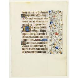 Leaf on vellum from a manuscript Book of Hours, use of Rome.