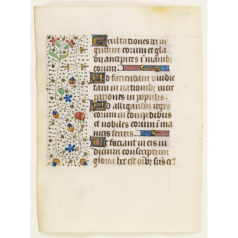 Leaf on vellum from a manuscript Book of Hours, use of Rome.