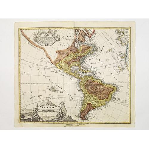Old map image download for Totius Americae Septentrionalis et Meridionalis..