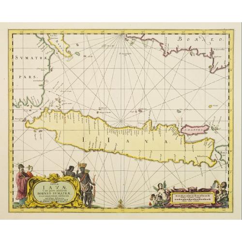 Old map image download for Insulae Iavae Borneo Sumatrae..