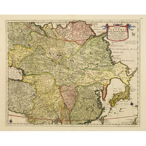 Old map image download for Magnae Tartariae Magni Mogolis Imperii Japoniae et Chinae
