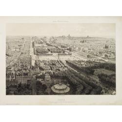 PARIS. Vue prise au dessus du Rond-Point des Champs-Elysées.