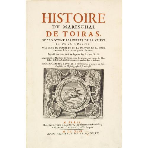 Old map image download for Titlepage: Histoire du Mareschal de Toiras..