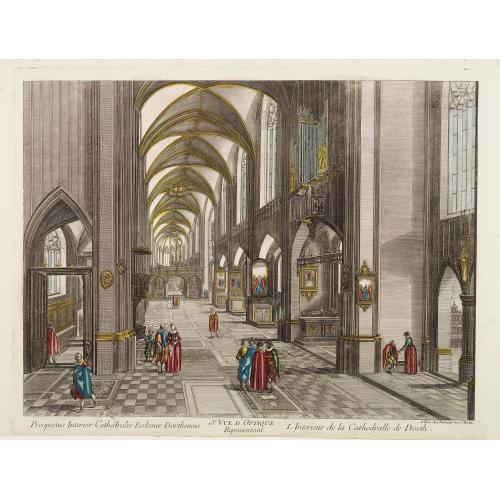 Old map image download for 13e. Vüe d'Optique Representant L'Interieur de la Cathedralle de Dorth.