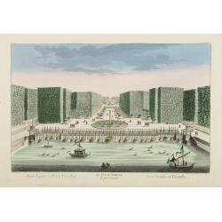 54e Vue d'Optique Representant Les Cascades de Versailles.