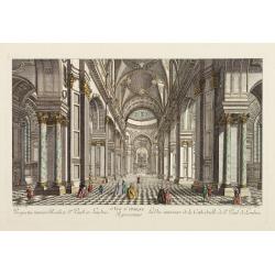 5e Vue d'Optique Representant La Vue interieure de la Cathedralle de St. Paul de Londres.