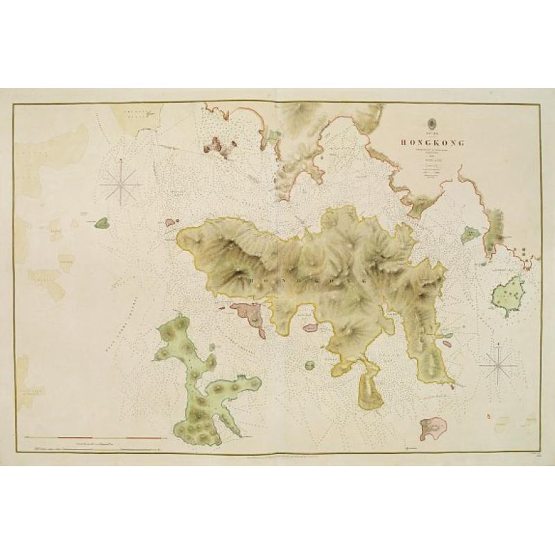 HONG KONG surveyed by Captn. Sir Edward Belcher, in H.M.S. Sulphur 1841. Corrected to 1845.