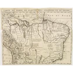 Carte du Perou, du Fleuve des Amazones et du Bresil.