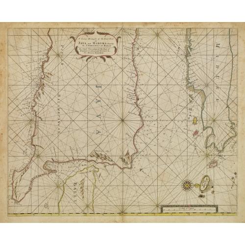 Old map image download for A large Draught of the East End of Java and Madura..