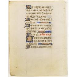 Manuscript leaf from a Book of Hours.