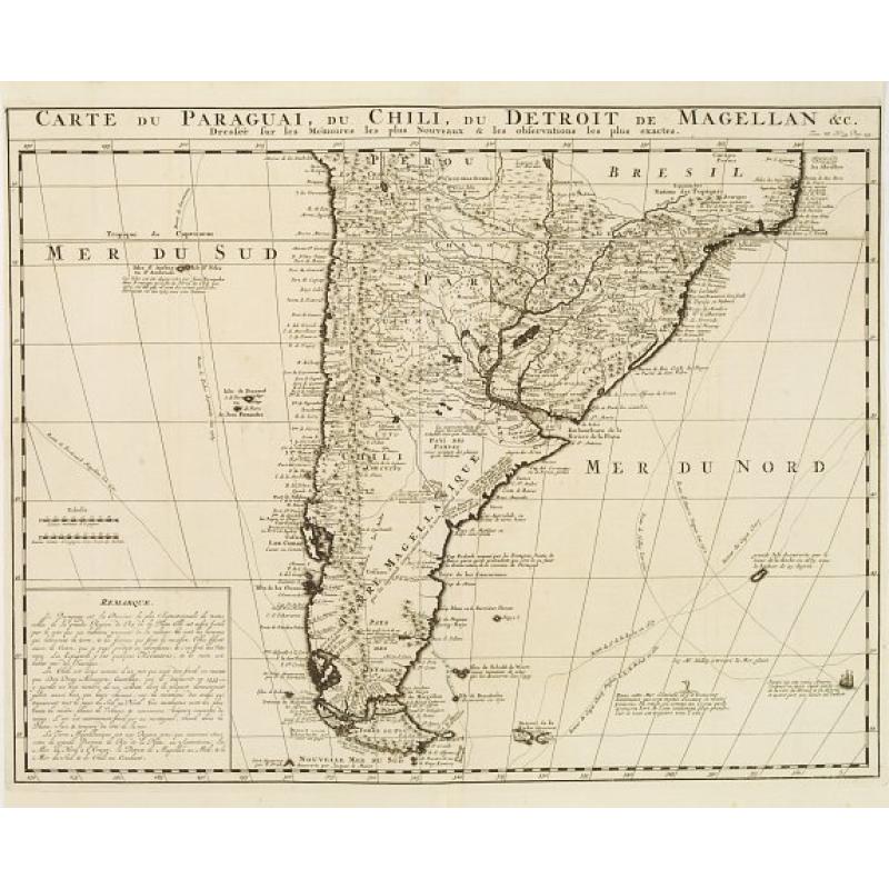 Carte du Paraguai, du Chili, du Detroit de Magellan &c..