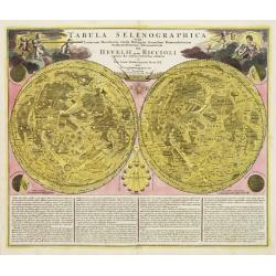 Tabula selenographica.. Hevelii quam Riccioli..