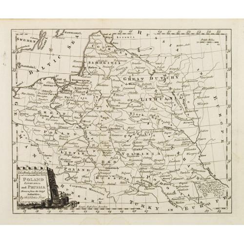 Old map image download for Poland, Lithuania and Prussia Drawn from the latest Authorities by Thos. Kitchin Geogr.