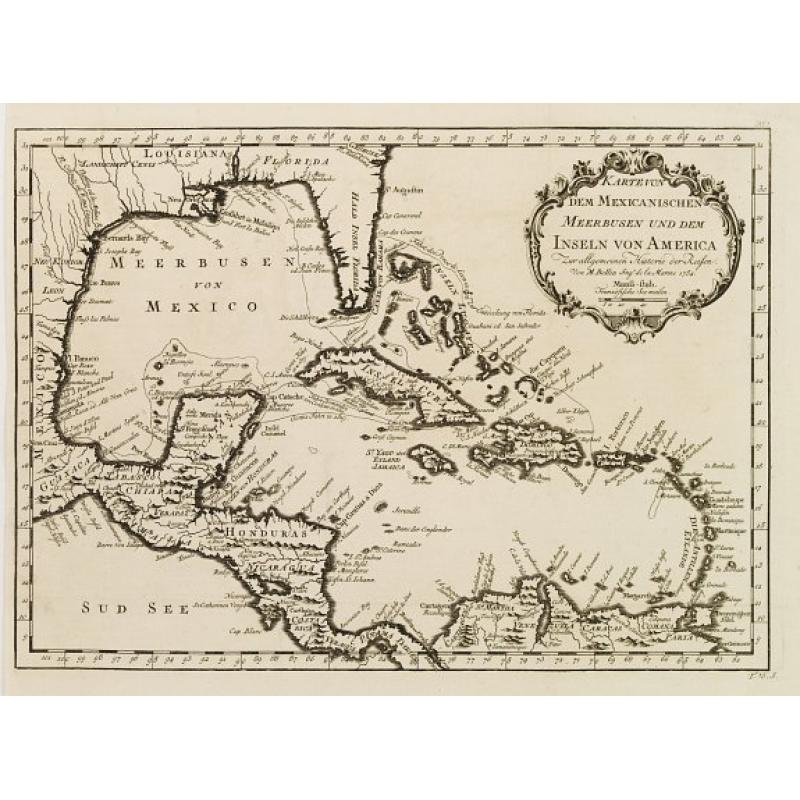 Karte von dem Mexicanischen Meerbusen und dem Inseln von America..