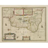 Old, Antique map image download for Accuratissima Brasiliae Tabula.