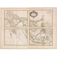 Old, Antique map image download for Carte Hydro-geo-graphique des Indes Orientales.. (Set of Four Maps)