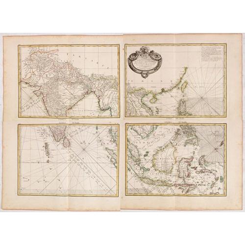 Old map image download for Carte Hydro-geo-graphique des Indes Orientales.. (Set of Four Maps)