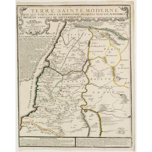 Old map image download for Terre Sainte Moderne que les Turcs..
