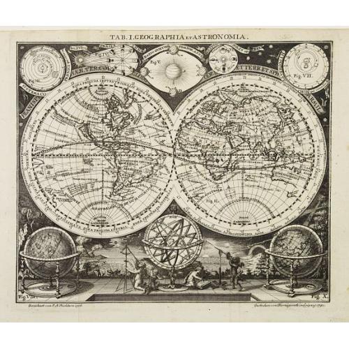 Old map image download for Tab. I. Geographia et Astronomia.